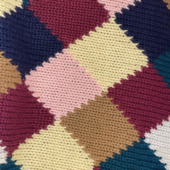 The Limited Vintage Argyle Ramie/Cotton Blend chunky sweater.  Heavyweight. M/L - Picture 12 of 12
